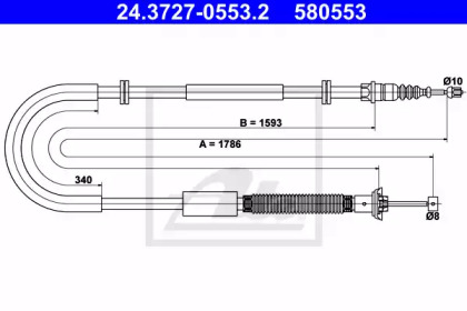 Трос ATE 24.3727-0553.2