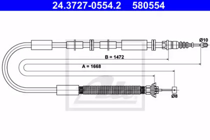 Трос ATE 24.3727-0554.2