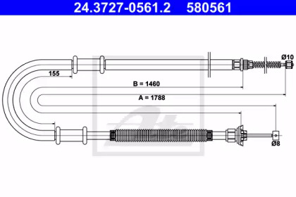 Трос ATE 24.3727-0561.2