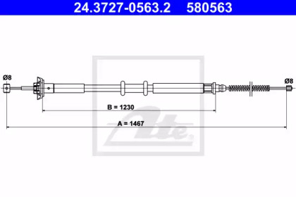 Трос ATE 24.3727-0563.2