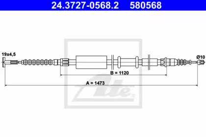 Трос ATE 24.3727-0568.2