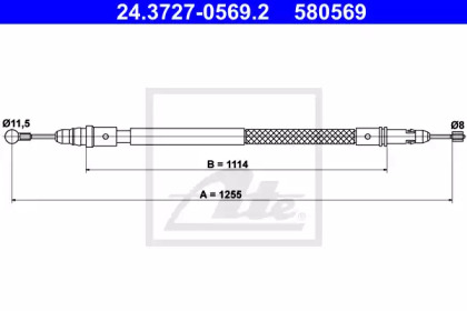 Трос ATE 24.3727-0569.2