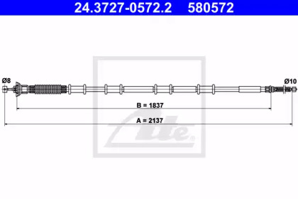 Трос ATE 24.3727-0572.2