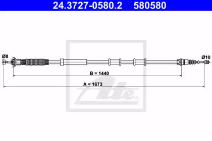 Трос ATE 24.3727-0580.2