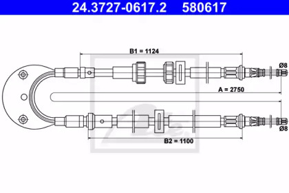 Трос ATE 24.3727-0617.2