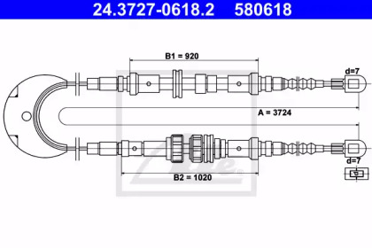 Трос ATE 24.3727-0618.2