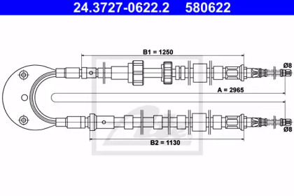 Трос ATE 24.3727-0622.2