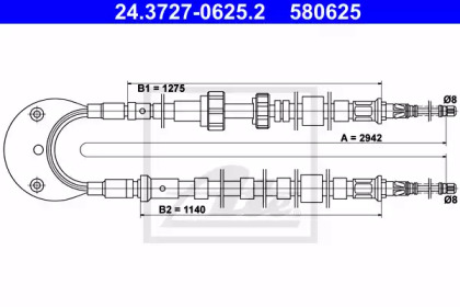 Трос ATE 24.3727-0625.2