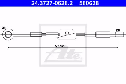 Трос ATE 24.3727-0628.2