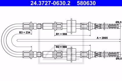 Трос ATE 24.3727-0630.2