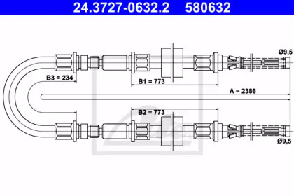 Трос ATE 24.3727-0632.2