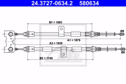 Трос ATE 24.3727-0634.2