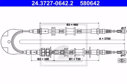 Трос ATE 24.3727-0642.2