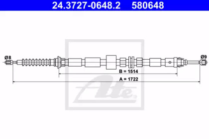 Трос ATE 24.3727-0648.2