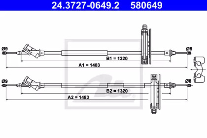 Трос ATE 24.3727-0649.2