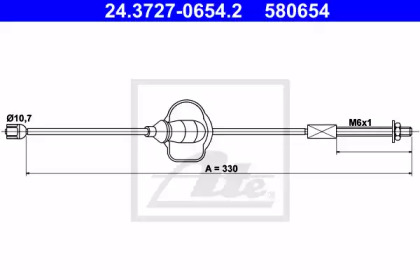 Трос ATE 24.3727-0654.2