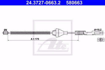 Трос ATE 24.3727-0663.2