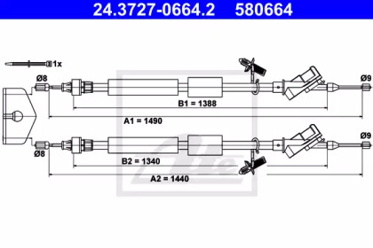 Трос ATE 24.3727-0664.2