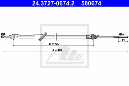 Трос ATE 24.3727-0674.2