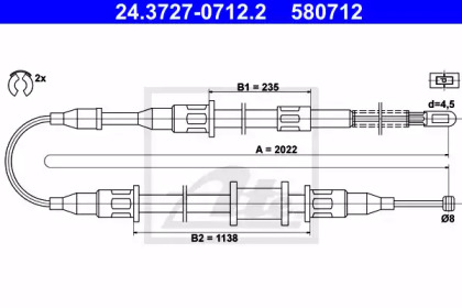 Трос ATE 24.3727-0712.2