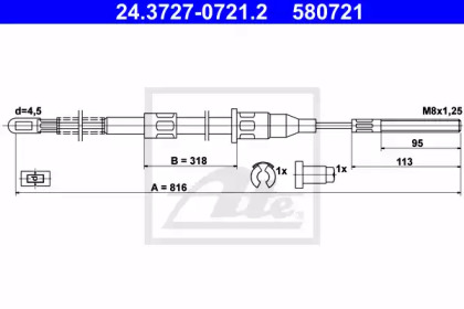 Трос ATE 24.3727-0721.2