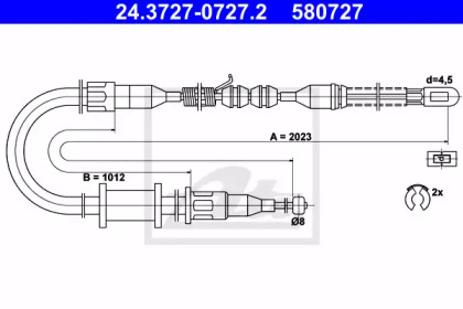 Трос ATE 24.3727-0727.2