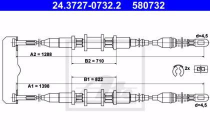 Трос ATE 24.3727-0732.2