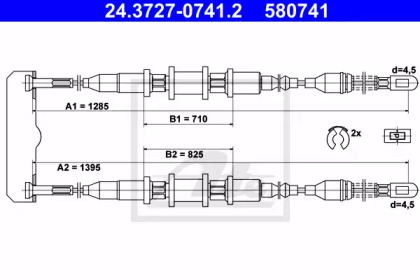 Трос ATE 24.3727-0741.2