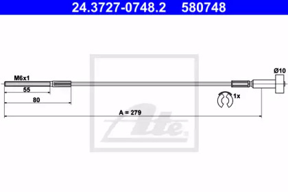 Трос ATE 24.3727-0748.2