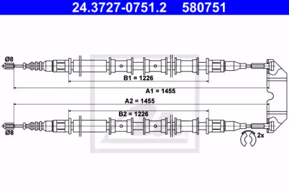 Трос ATE 24.3727-0751.2