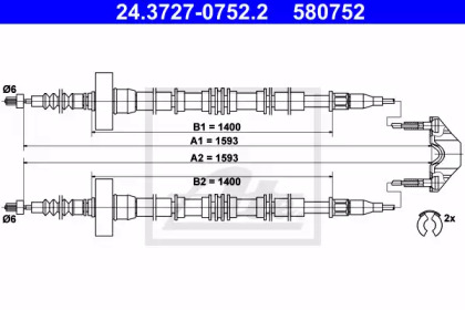 Трос ATE 24.3727-0752.2