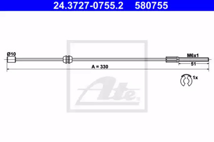 Трос ATE 24.3727-0755.2