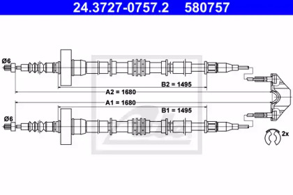 Трос ATE 24.3727-0757.2