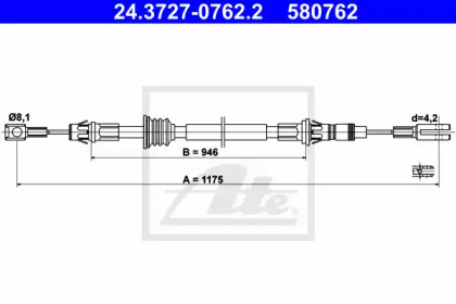 Трос ATE 24.3727-0762.2