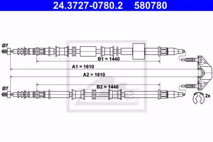 Трос ATE 24.3727-0780.2