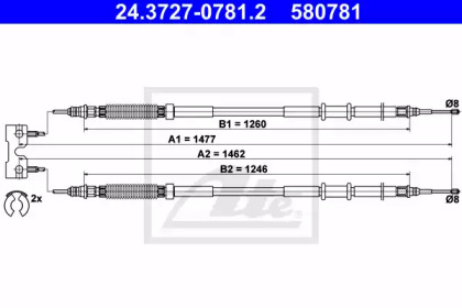 Трос ATE 24.3727-0781.2