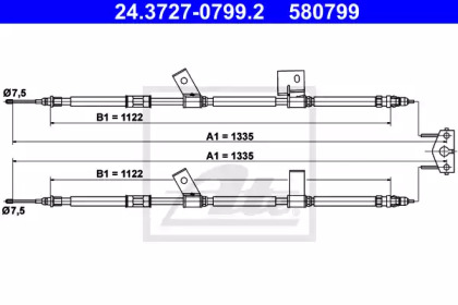 Трос ATE 24.3727-0799.2