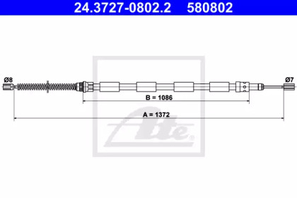 Трос ATE 24.3727-0802.2