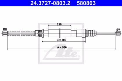 Трос ATE 24.3727-0803.2