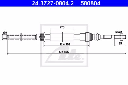 Трос ATE 24.3727-0804.2