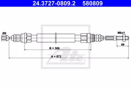 Трос ATE 24.3727-0809.2