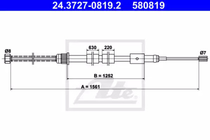 Трос ATE 24.3727-0819.2