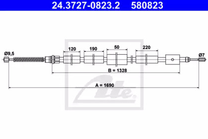 Трос ATE 24.3727-0823.2