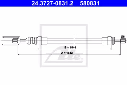 Трос ATE 24.3727-0831.2