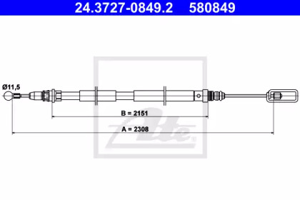 Трос ATE 24.3727-0849.2