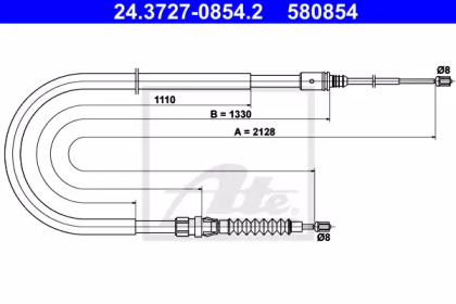 Трос ATE 24.3727-0854.2