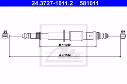 Трос ATE 24.3727-1011.2