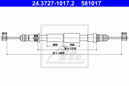 Трос ATE 24.3727-1017.2