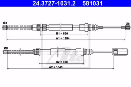 Трос ATE 24.3727-1031.2