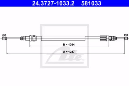 Трос ATE 24.3727-1033.2